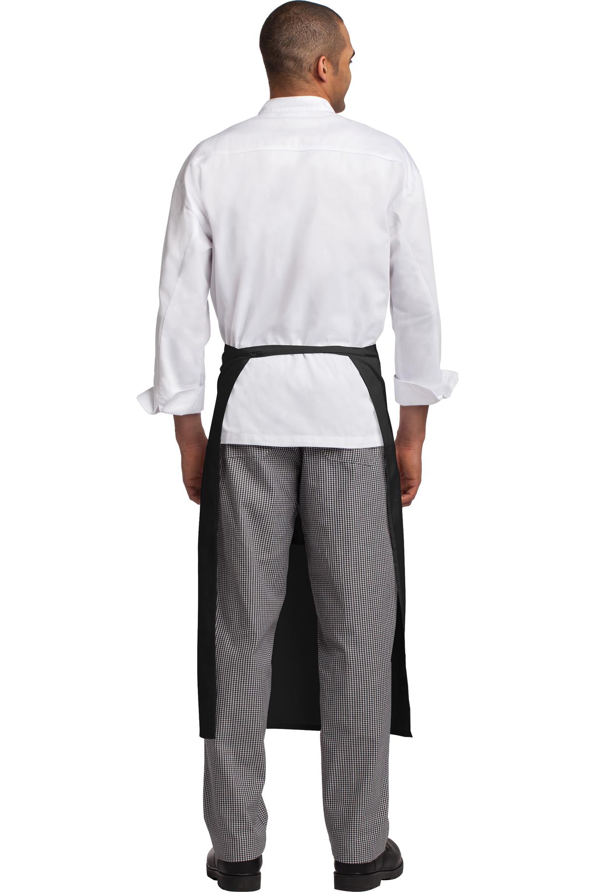 Black Port Authority Easy Care Full Bistro Apron with Stain Release. A701