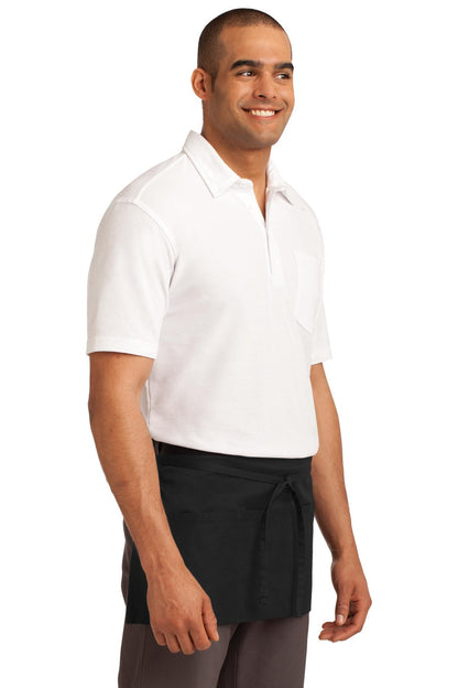 Black Port Authority Easy Care Waist Apron with Stain Release. A702