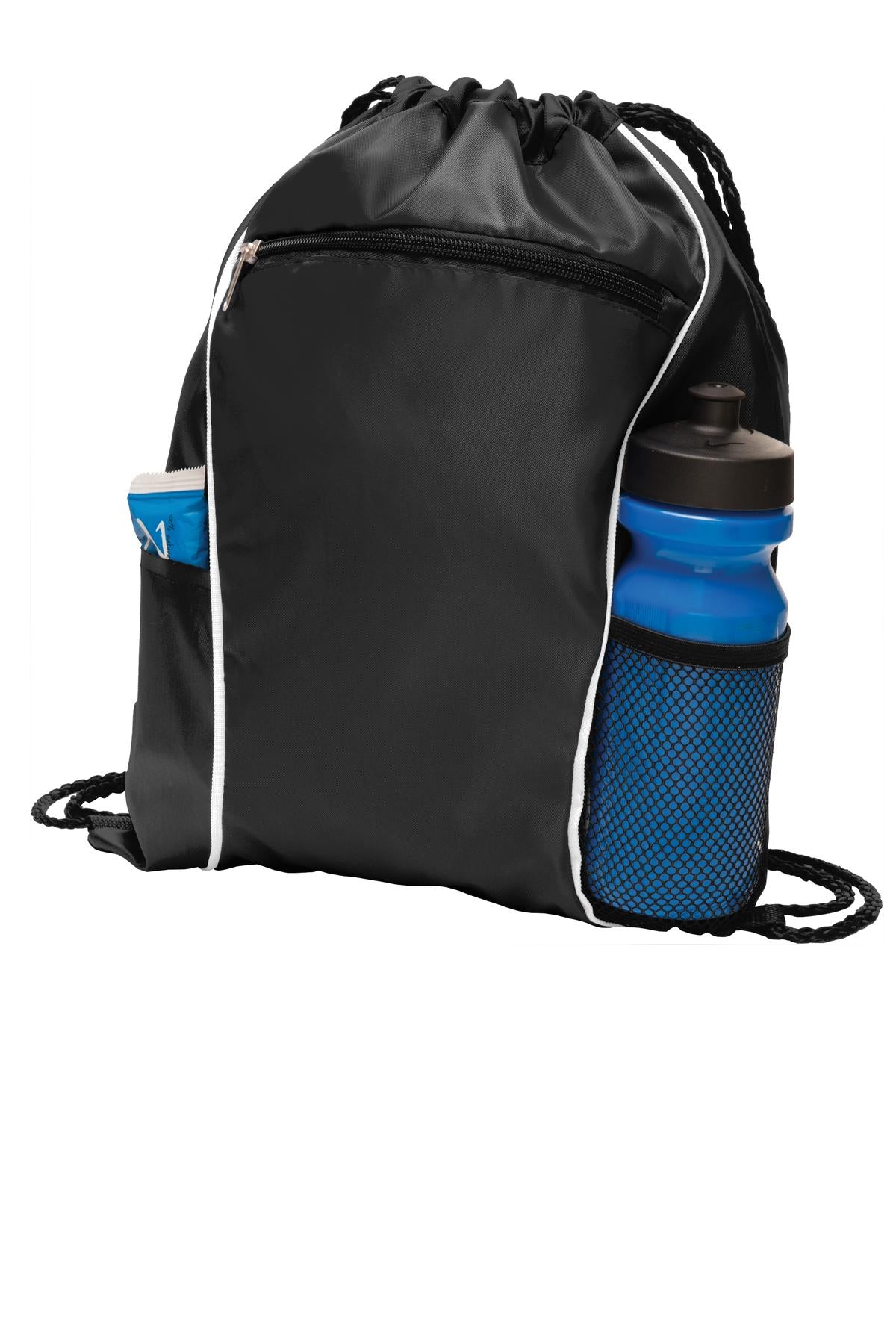 Black Port Authority Fast Break Cinch Pack. BG613