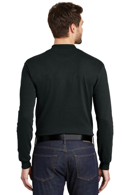 Black Port Authority Interlock Knit Mock Turtleneck. K321