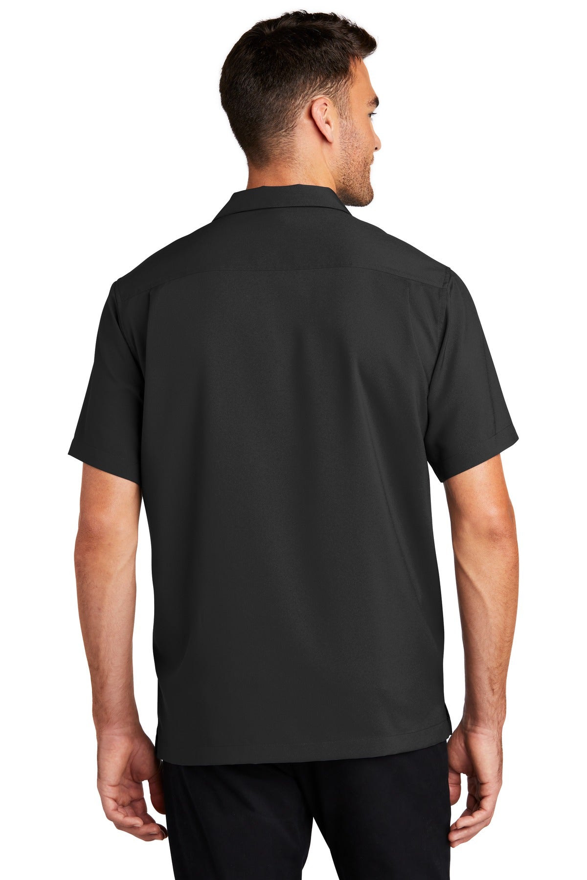 Black Port Authority Short Sleeve Performance Staff Shirt W400