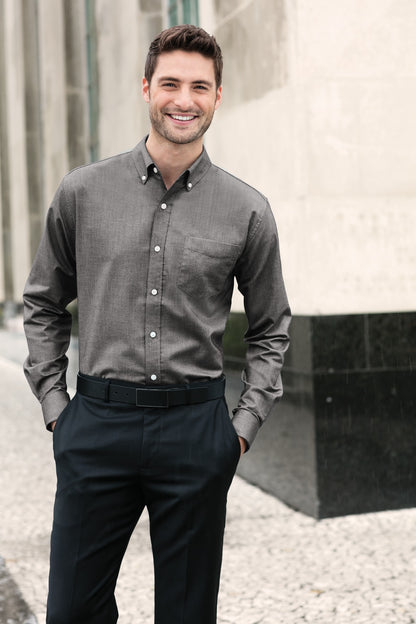 Black Port Authority SuperPro Oxford Shirt. S658