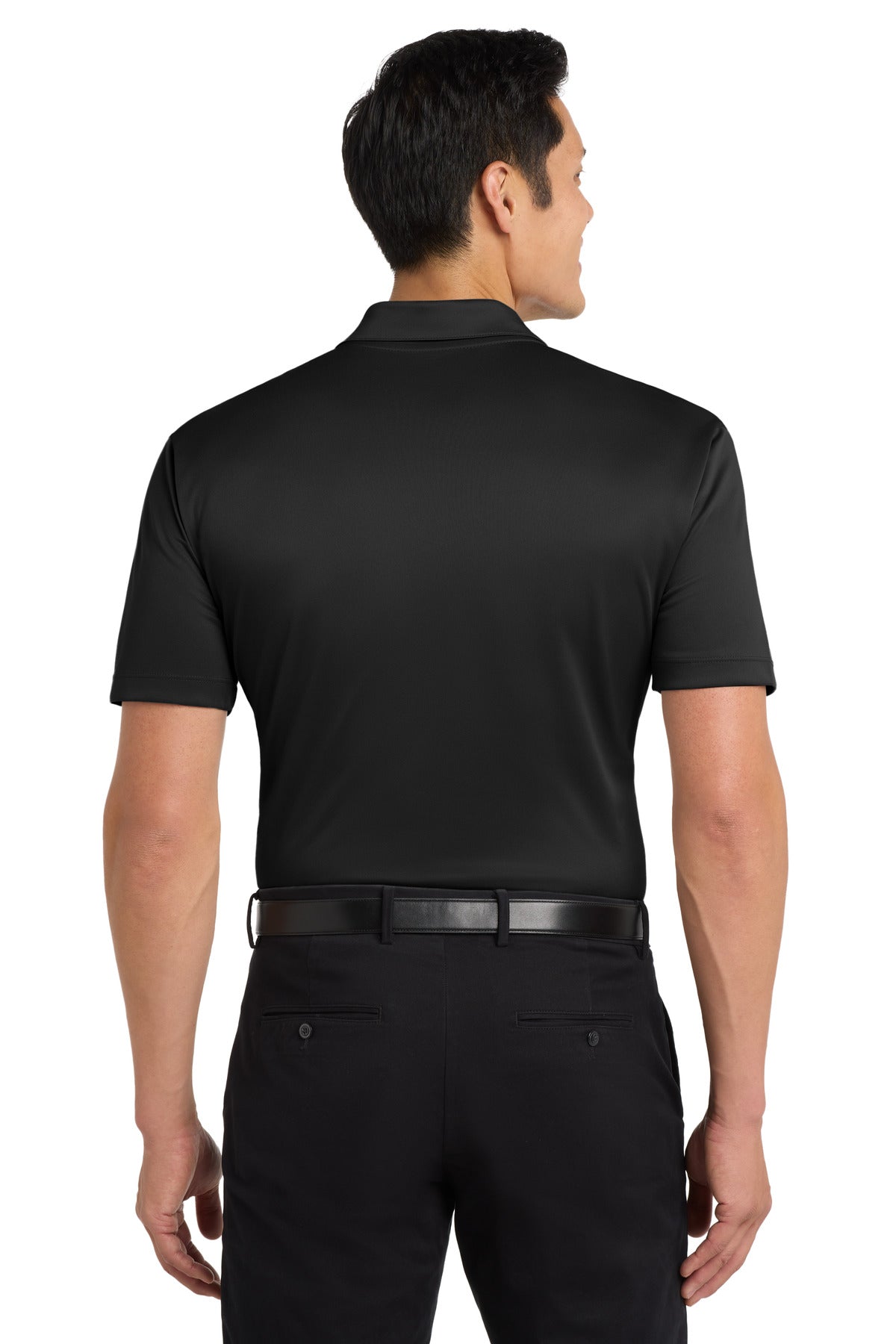 Black Port Authority Tall Silk Touch Performance Polo. TLK540
