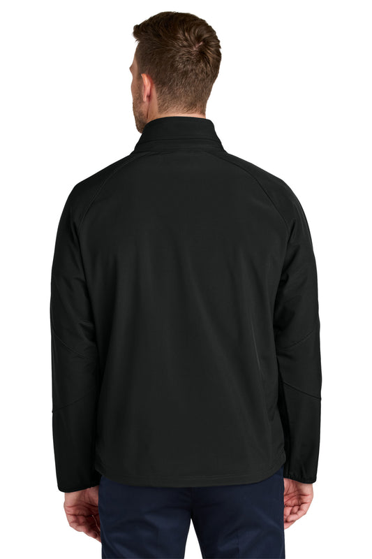 Black Port Authority Tall Textured Soft Shell Jacket. TLJ705