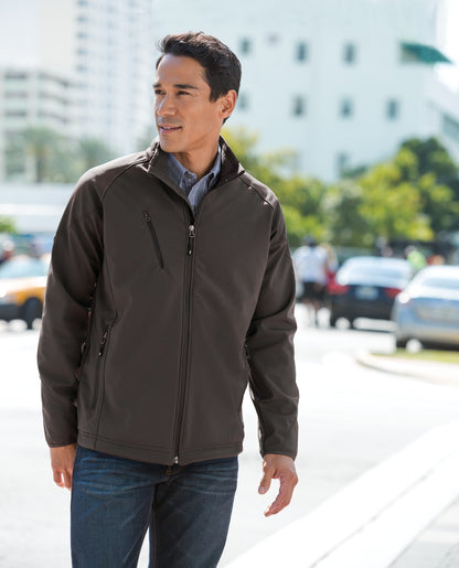 Black Port Authority Textured Soft Shell Jacket. J705