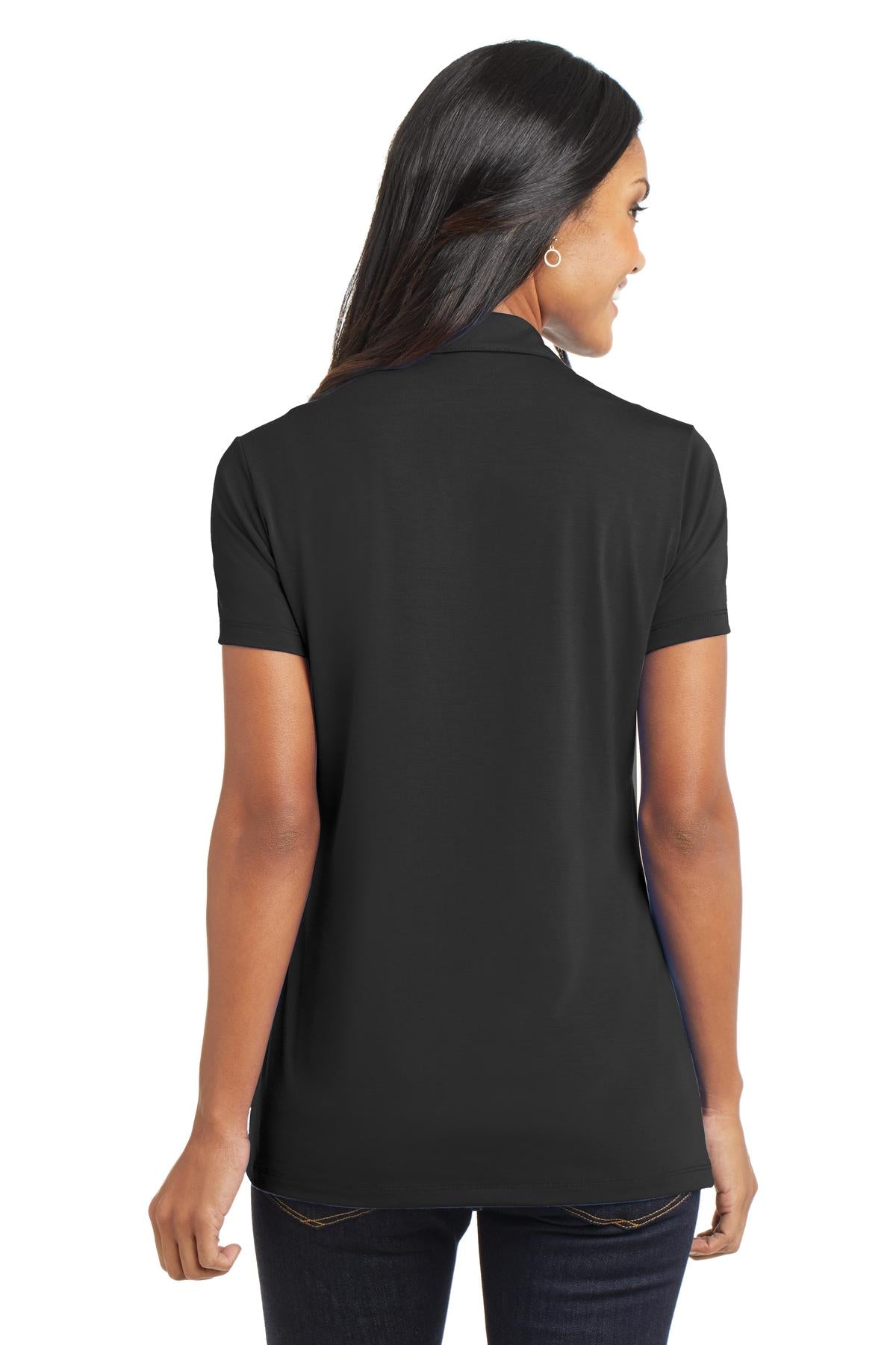 Black Port Authority Women's Cotton Touch Performance Polo. L568