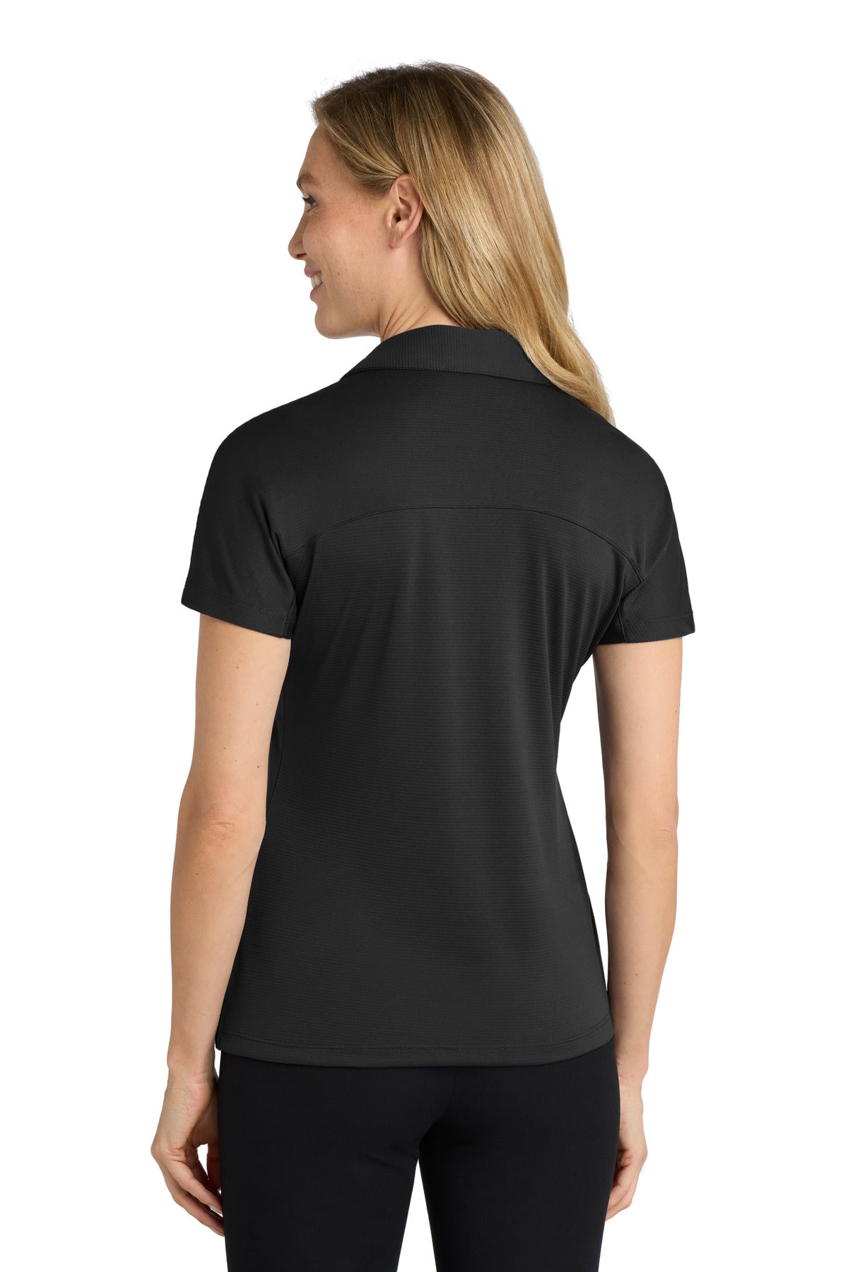Black Port Authority Women's Crossover Raglan Polo. L575