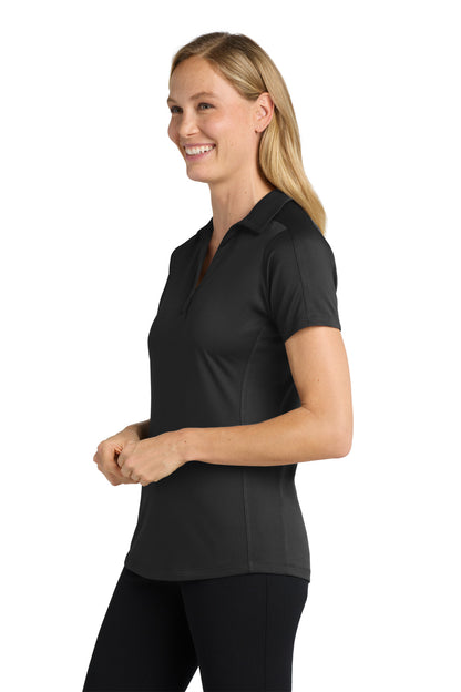 Black Port Authority Women's Diamond Jacquard Polo. L569