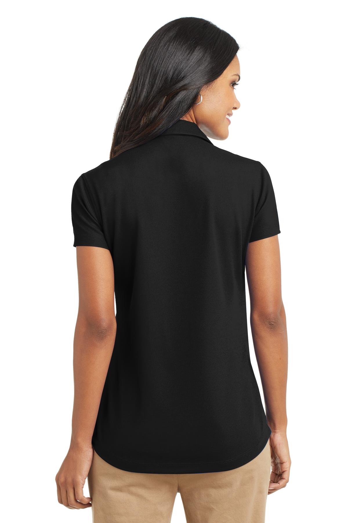 Black Port Authority Women's Dry Zone Grid Polo. L572