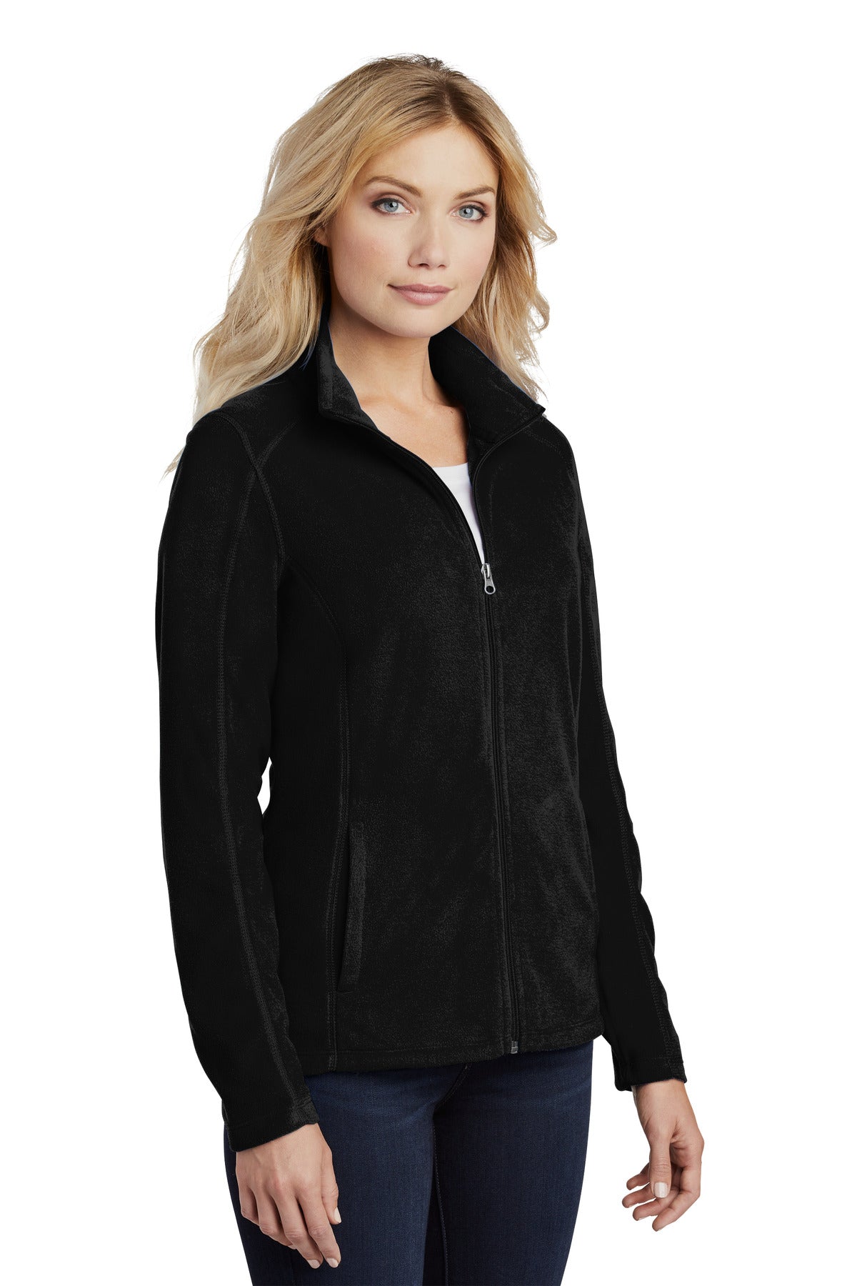Black Port Authority Women's Microfleece Jacket. L223