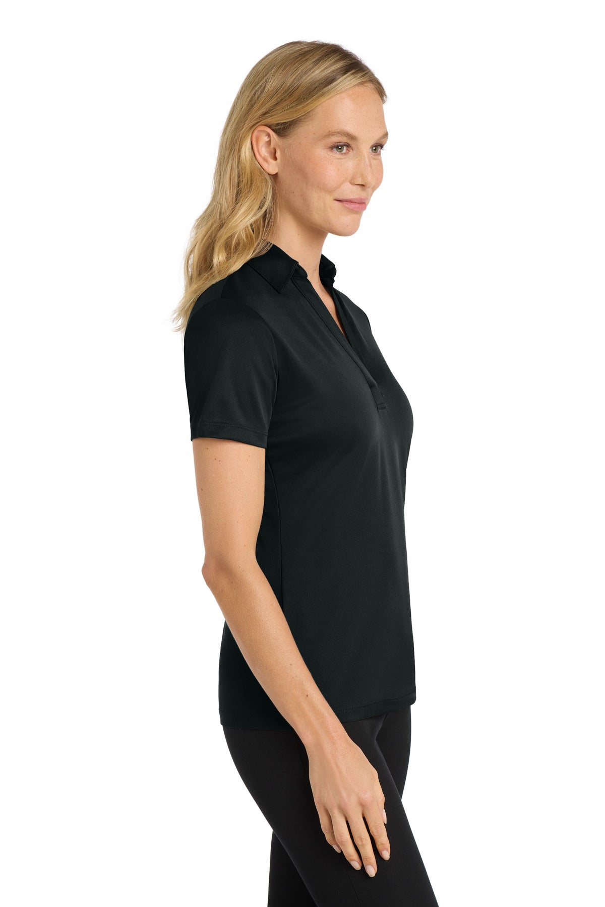 Black Port Authority Women's Silk Touch Performance Polo. L540