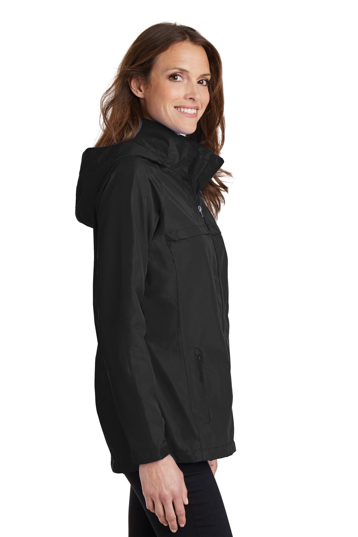 Black Port Authority Women's Torrent Waterproof Jacket. L333