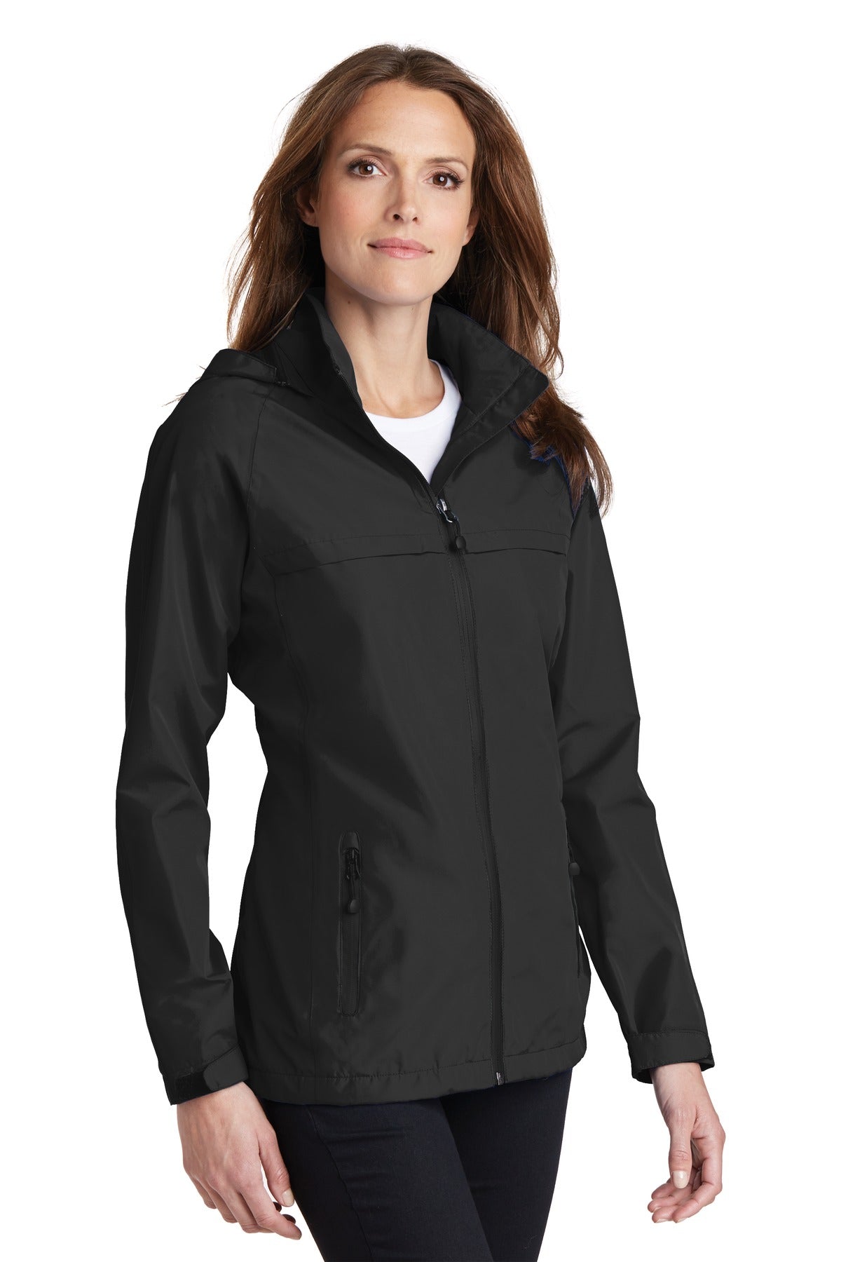 Black Port Authority Women's Torrent Waterproof Jacket. L333
