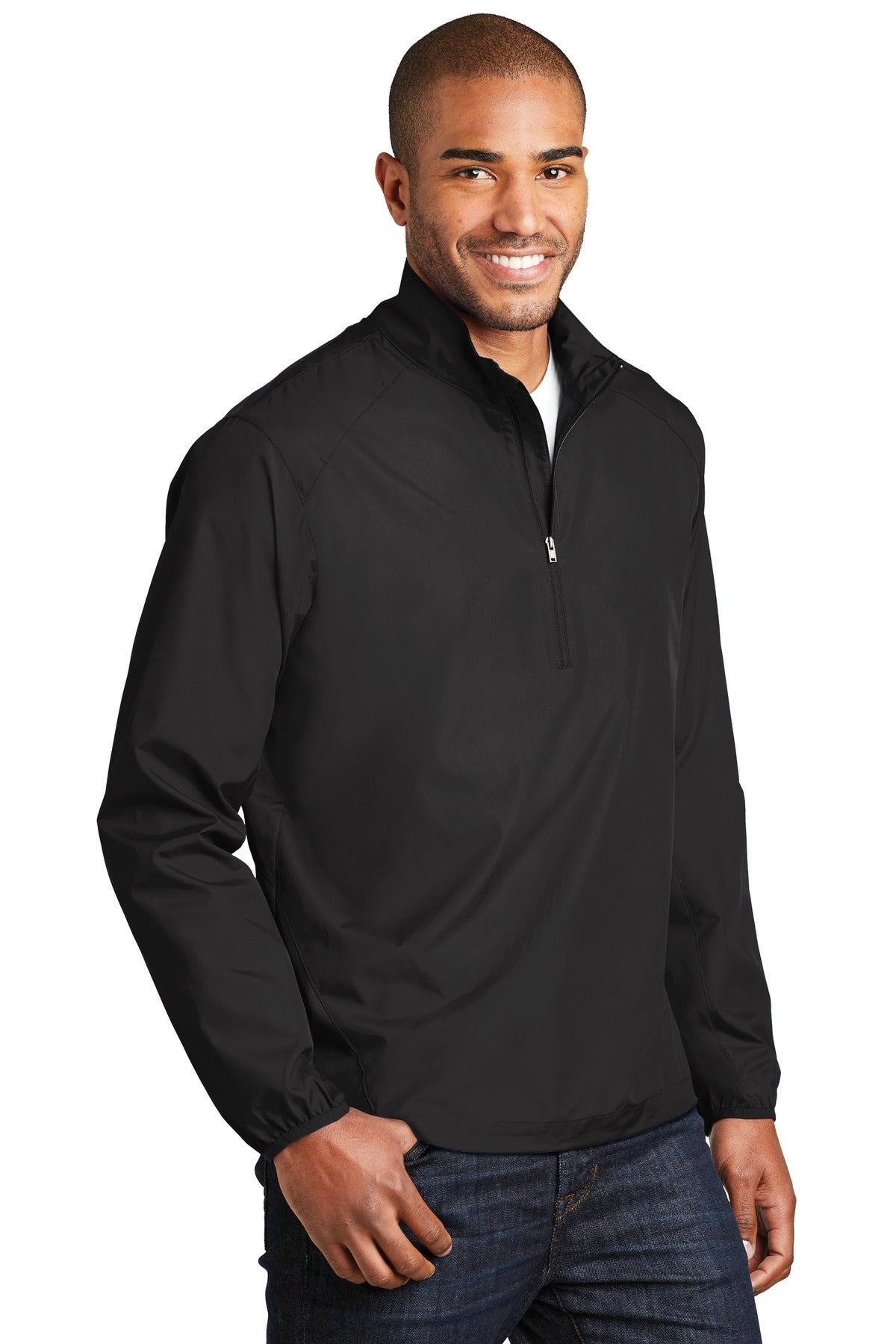 Black Port Authority Zephyr 1/2-Zip Pullover. J343