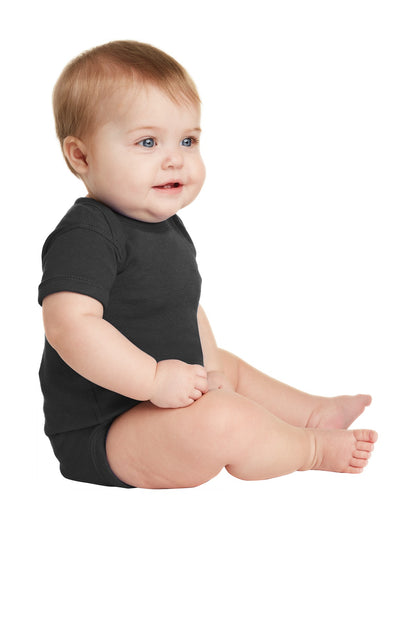Black Rabbit Skins Infant Short Sleeve Baby Rib Bodysuit. RS4400