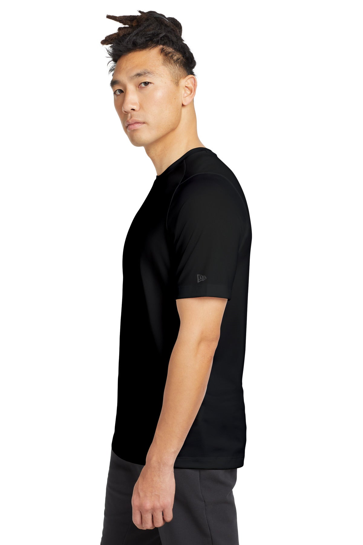 Black Solid New Era Series Performance Crew Tee. NEA200