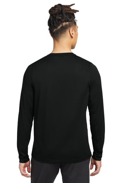 Black Solid New Era Series Performance Long Sleeve Crew Tee. NEA201