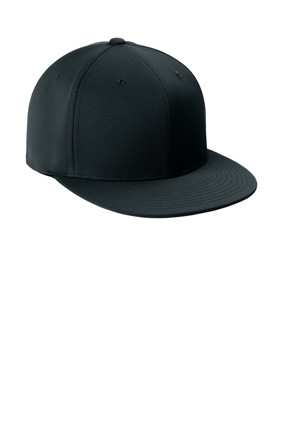 Black Sport-Tek Flexfit Flat Bill Cap STC56