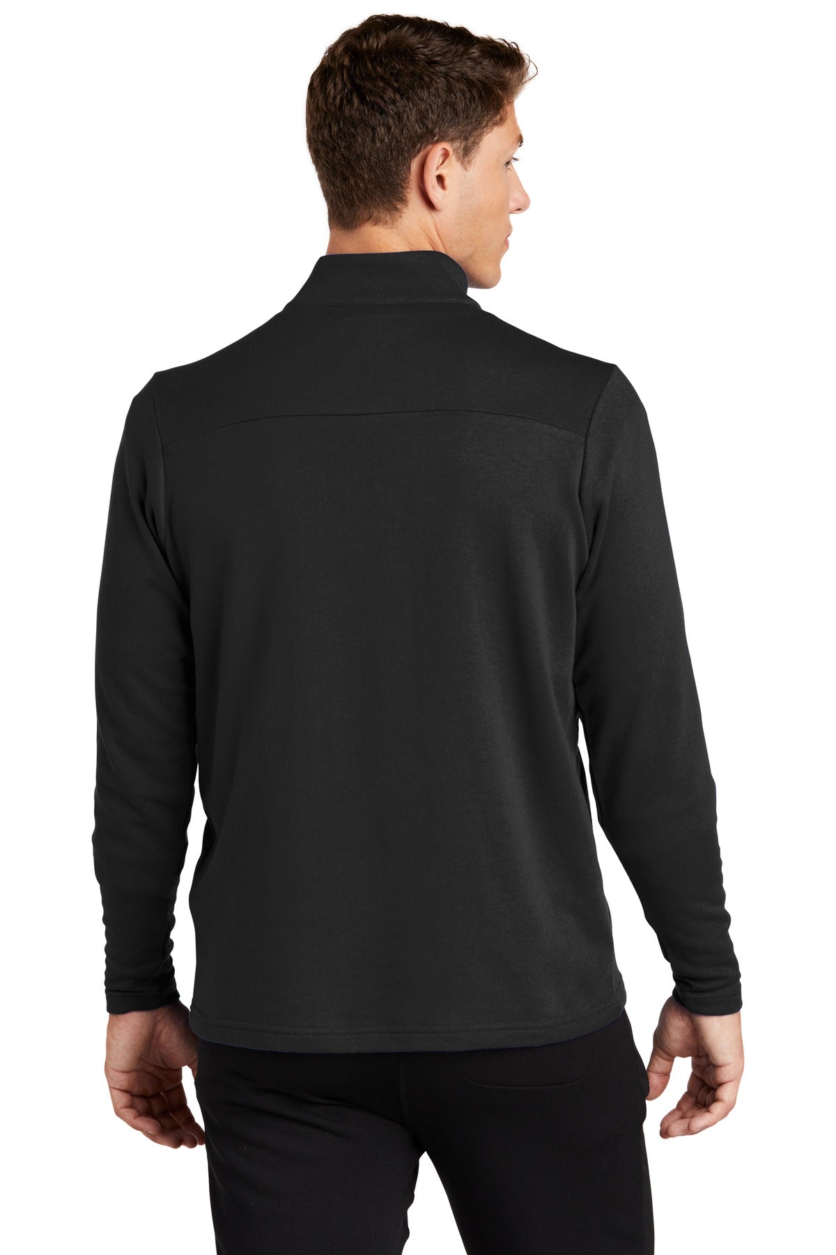 Black Sport-Tek Lightweight French Terry 1/4-Zip Pullover. ST273