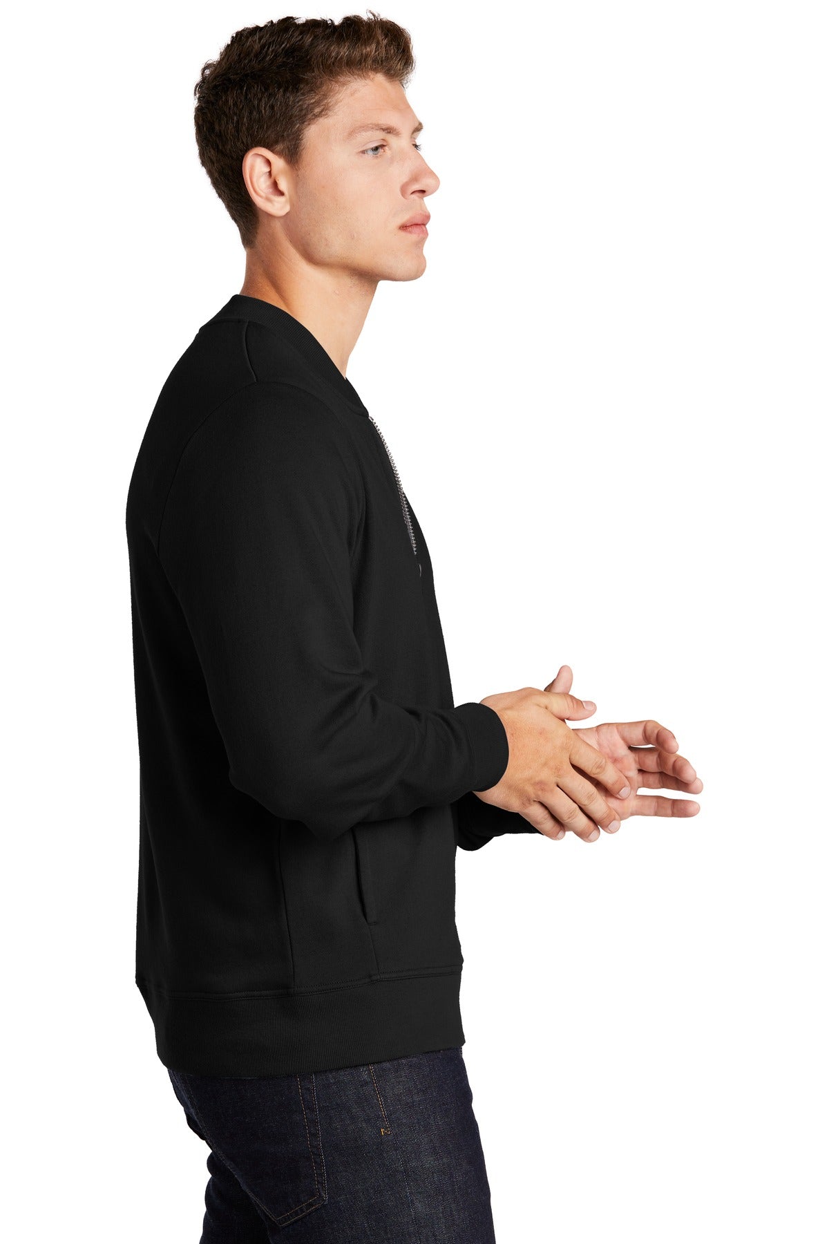 Black Sport-Tek Lightweight French Terry Bomber. ST274