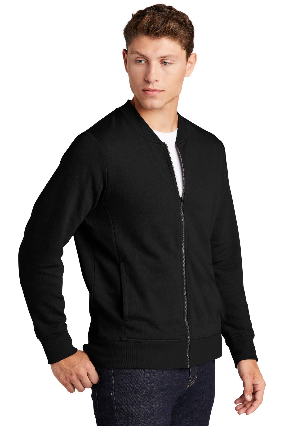 Black Sport-Tek Lightweight French Terry Bomber. ST274