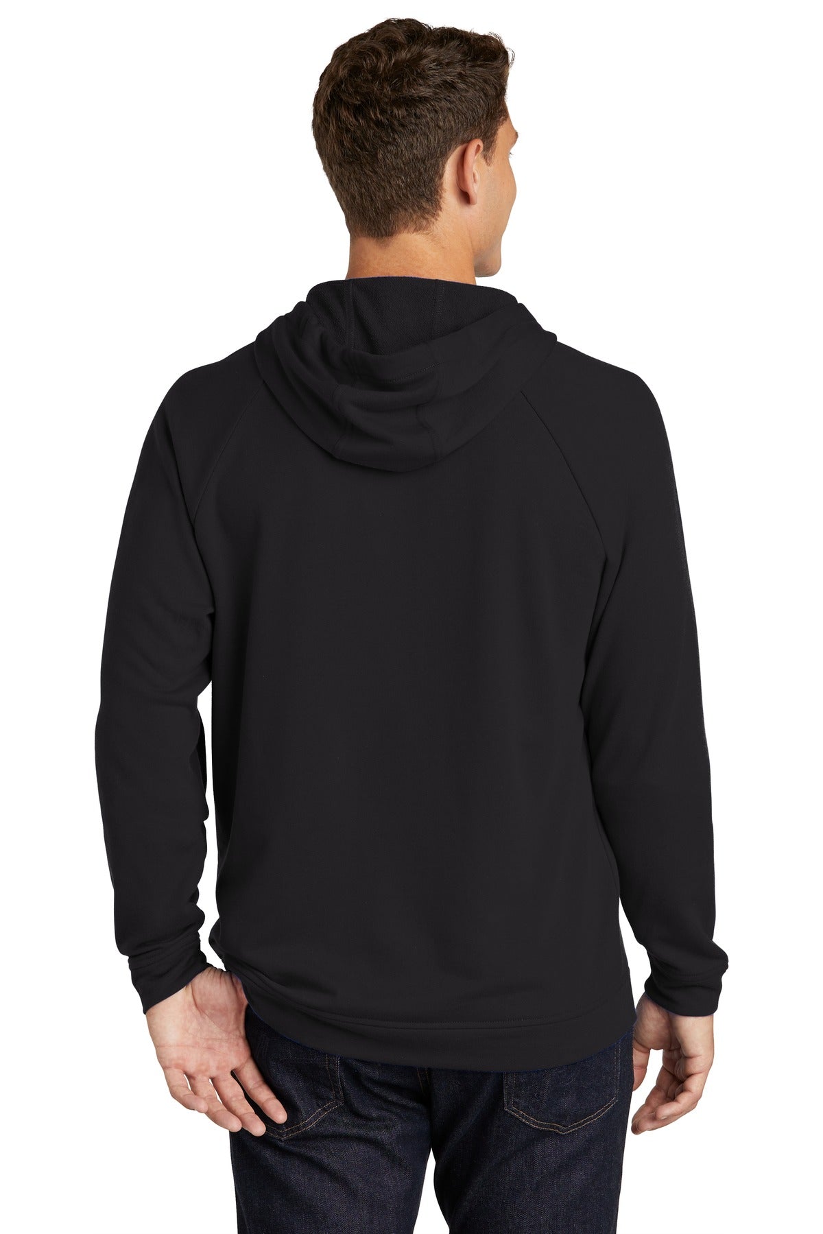 Black Sport-Tek Lightweight French Terry Pullover Hoodie. ST272