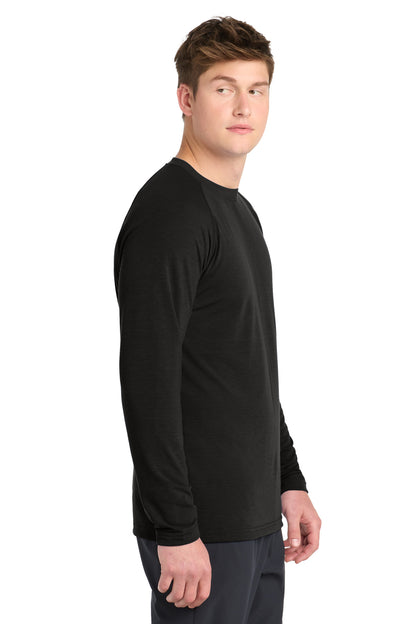 Black Sport-Tek Long Sleeve Ultimate Performance Crew. ST700LS