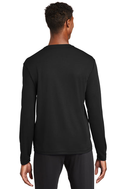 Black Sport-Tek PosiCharge RacerMesh Long Sleeve Tee. ST340LS