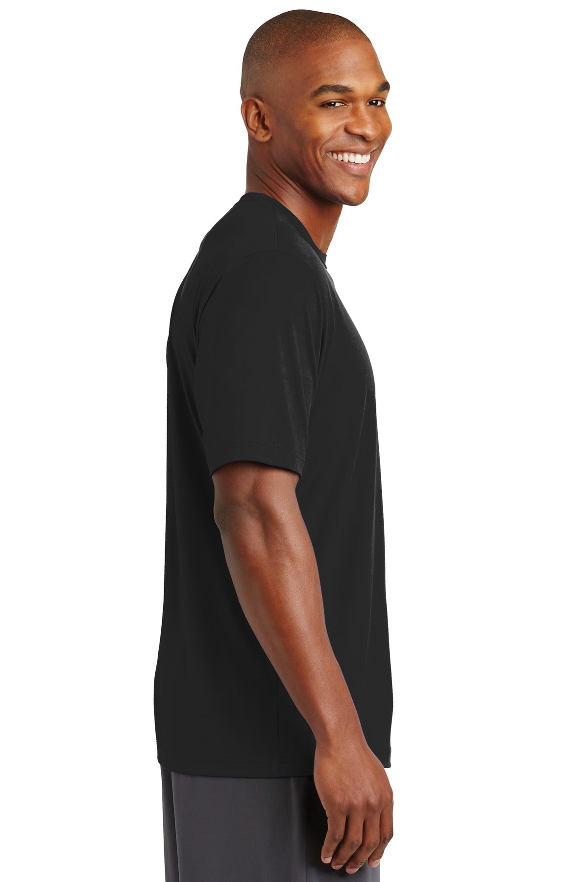 Black Sport-Tek PosiCharge Tough Tee . ST320