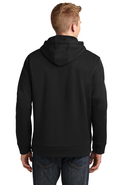 Black Sport-Tek Repel Fleece Hooded Pullover. ST290