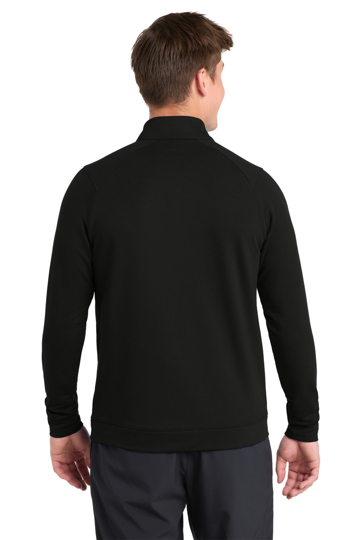 Black Sport-Tek Sport-Wick Flex Fleece Full-Zip. ST560