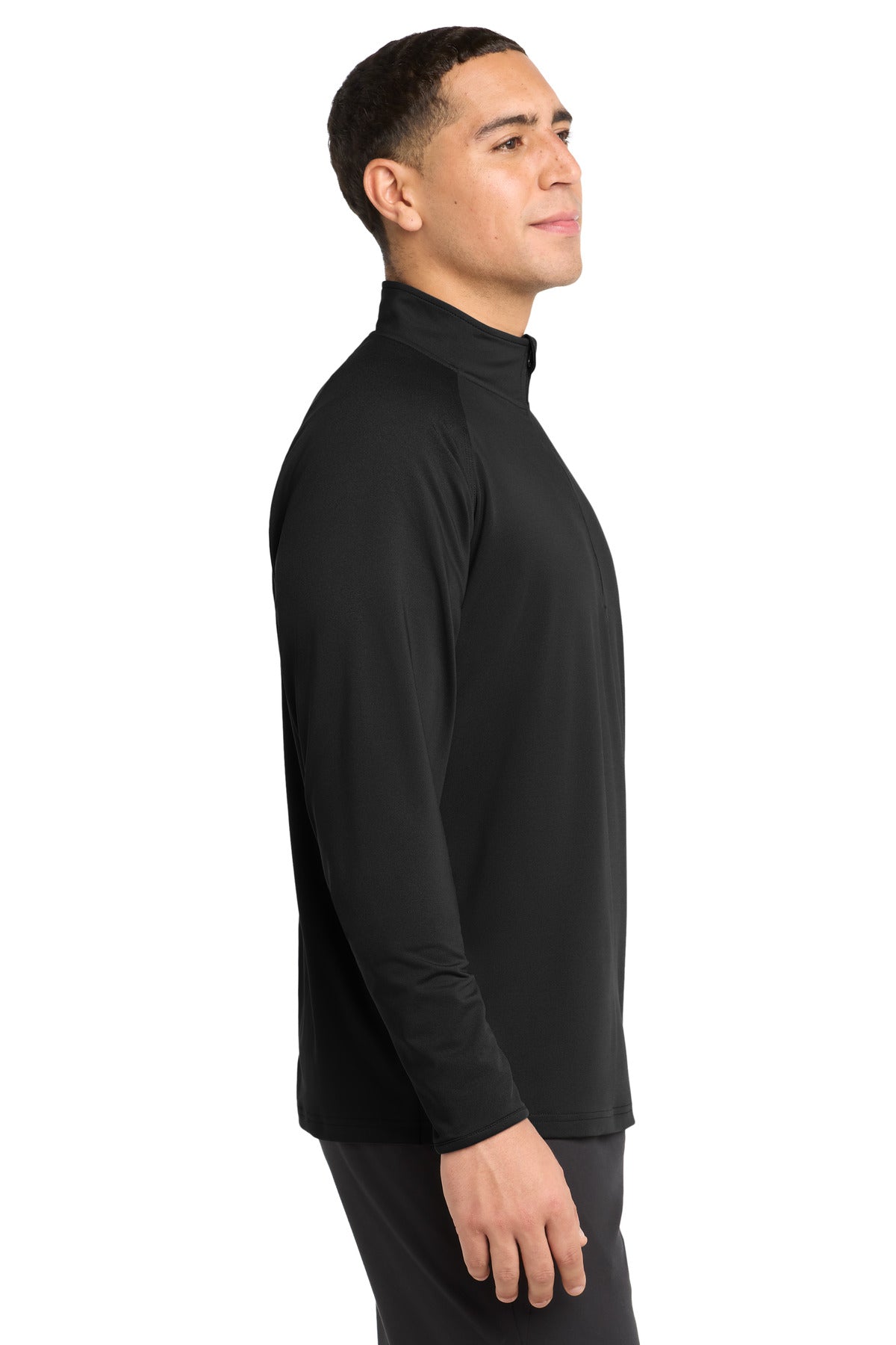Black Sport-Tek Sport-Wick Stretch 1/4-Zip Pullover. ST850
