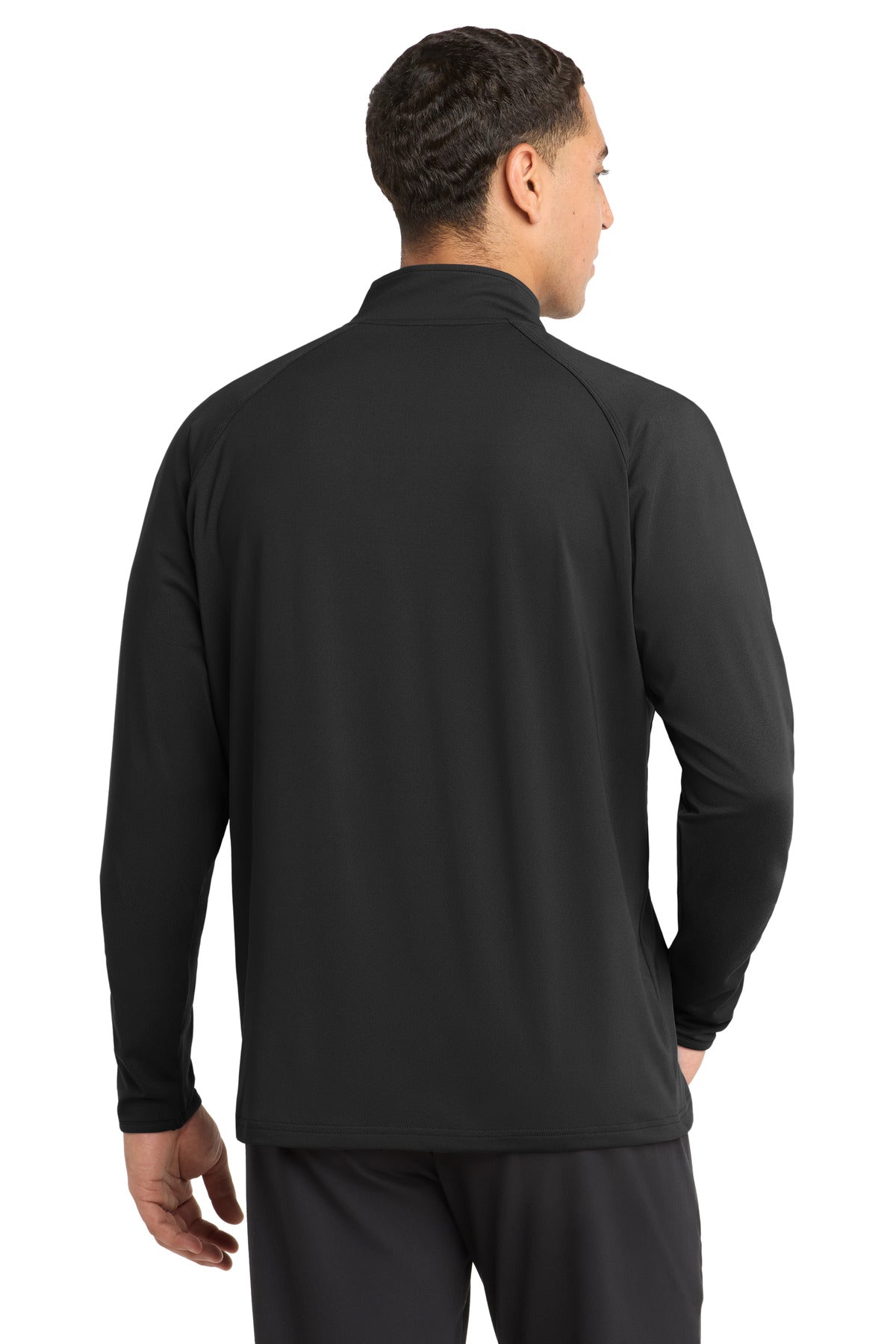 Black Sport-Tek Sport-Wick Stretch 1/4-Zip Pullover. ST850
