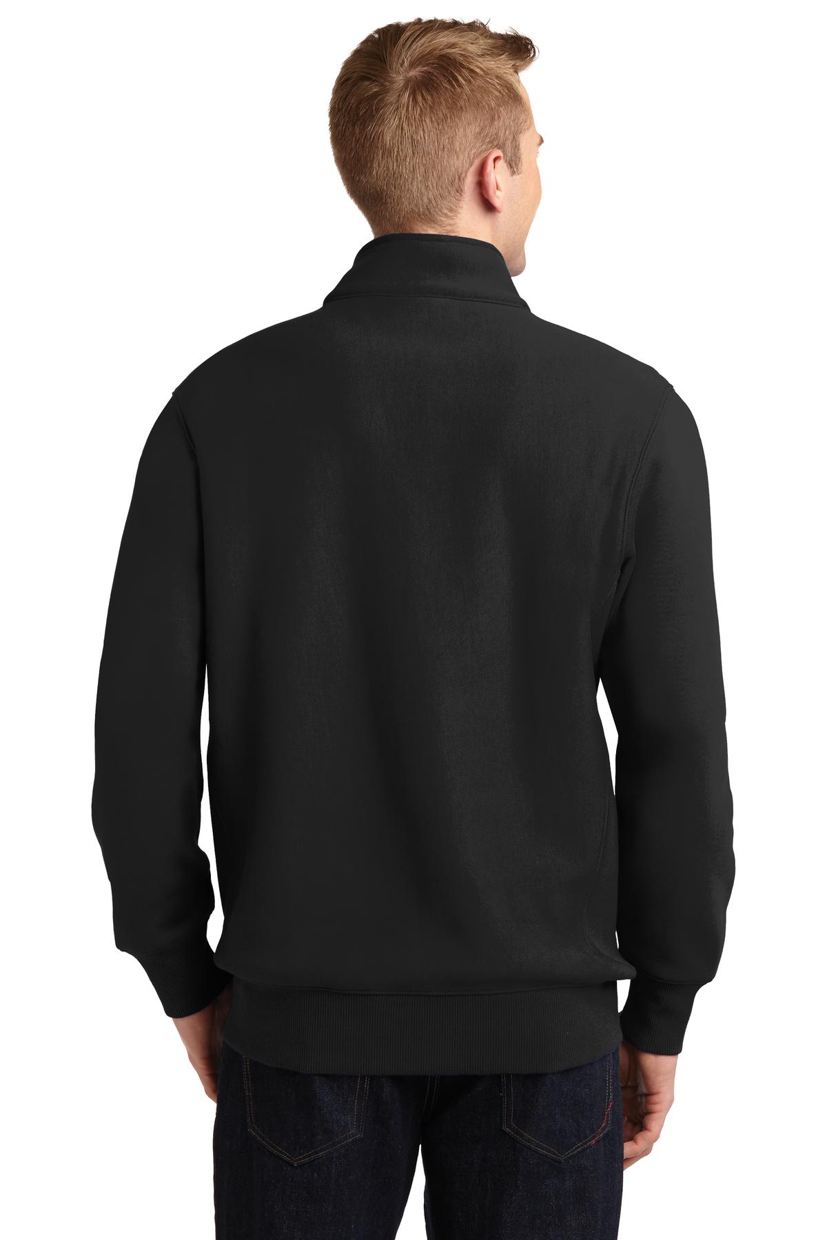 Black Sport-Tek Super Heavyweight 1/4-Zip Pullover Sweatshirt. ST283