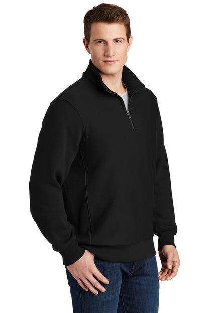 Black Sport-Tek Super Heavyweight 1/4-Zip Pullover Sweatshirt. ST283