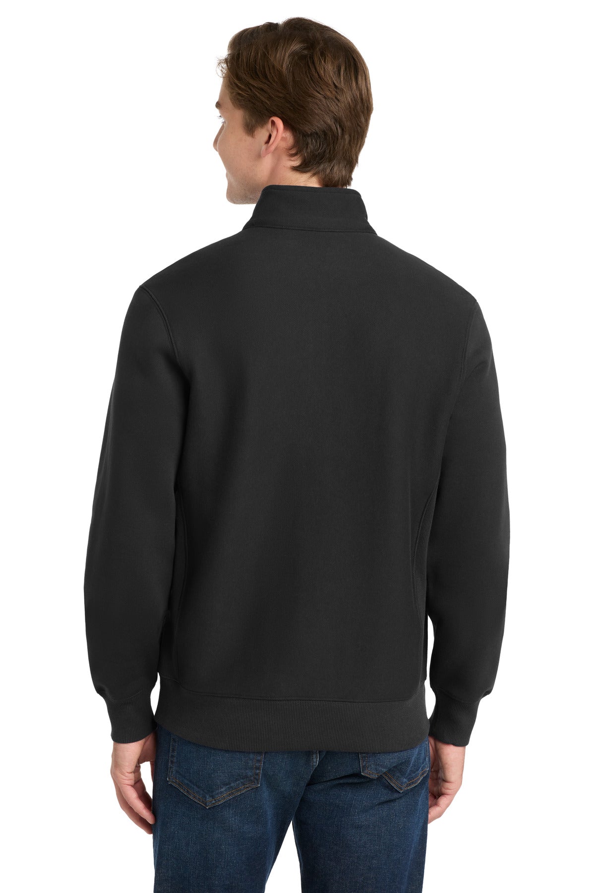 Black Sport-Tek Super Heavyweight 1/4-Zip Pullover Sweatshirt. ST283