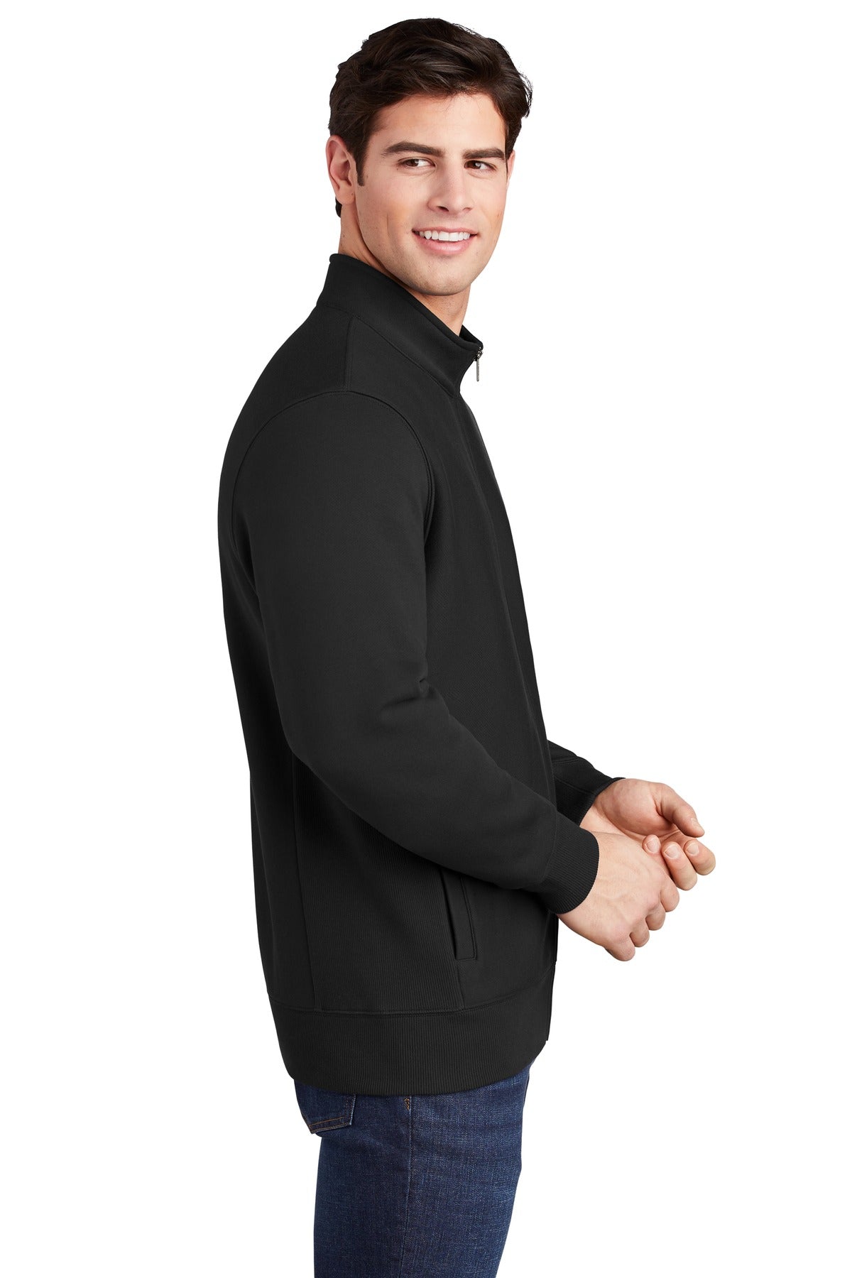 Black Sport-Tek Super Heavyweight Full-Zip Sweatshirt ST284