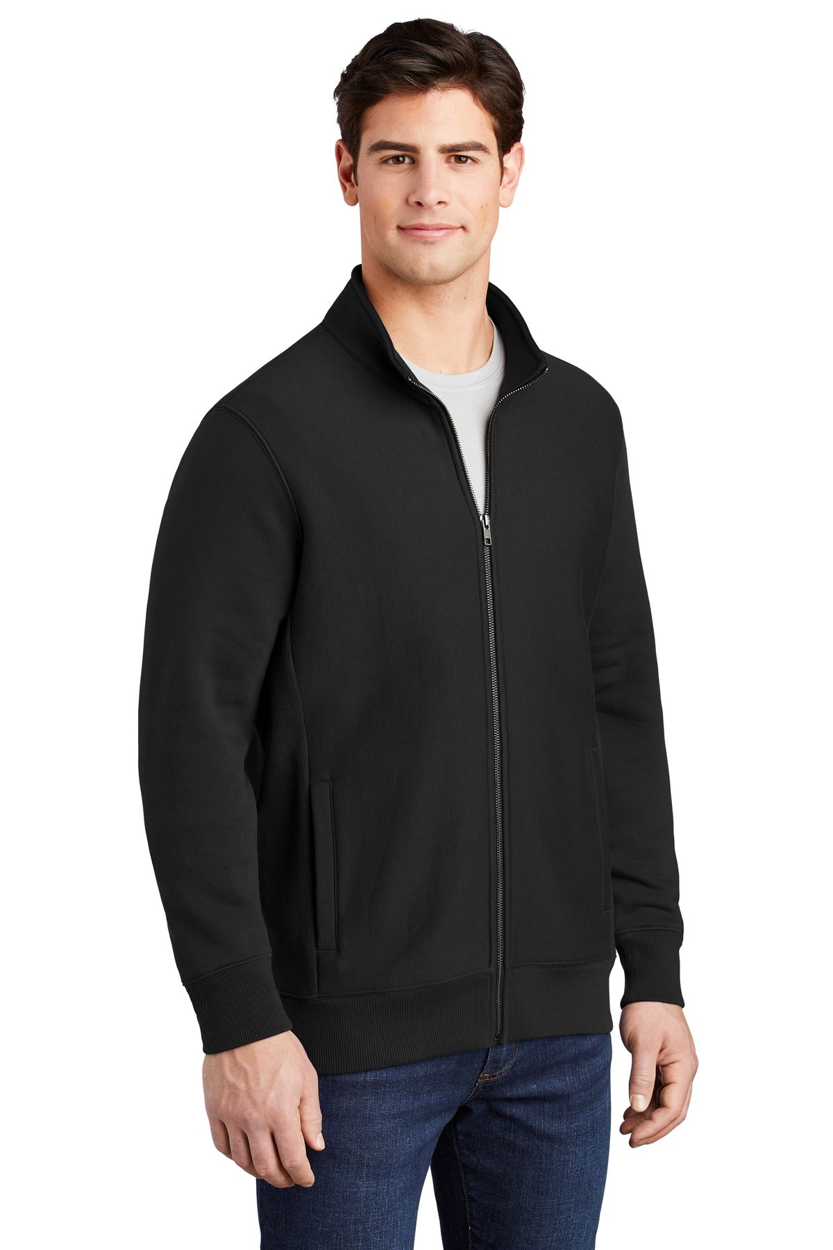 Black Sport-Tek Super Heavyweight Full-Zip Sweatshirt ST284