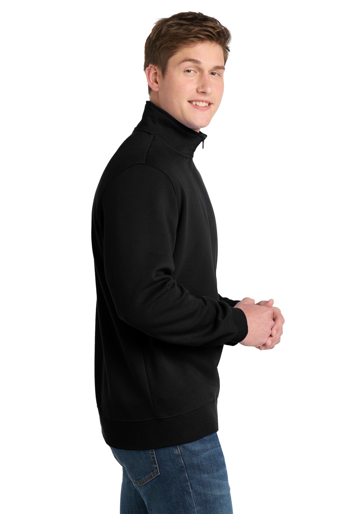 Black Sport-Tek Tall 1/4-Zip Sweatshirt. TST253