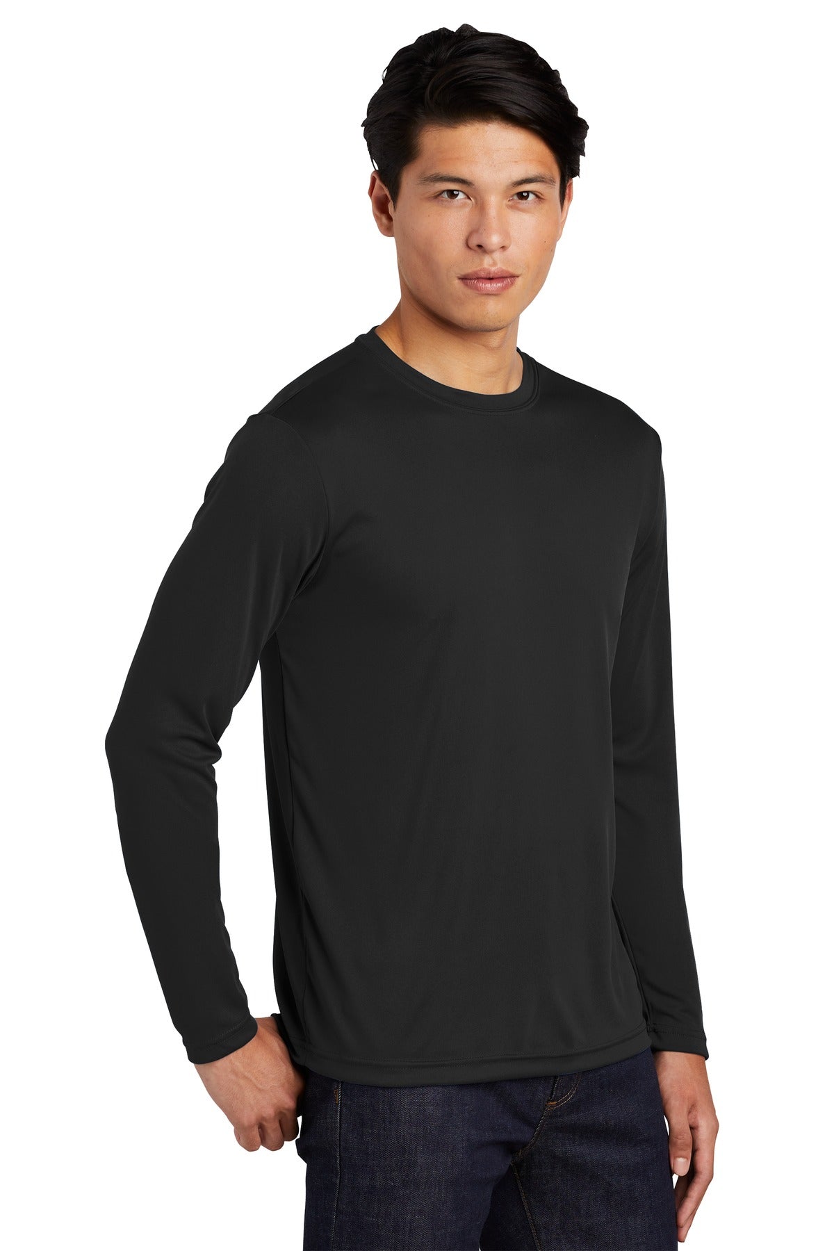 Black Sport-Tek Tall Long Sleeve PosiCharge Competitor Tee. TST350LS