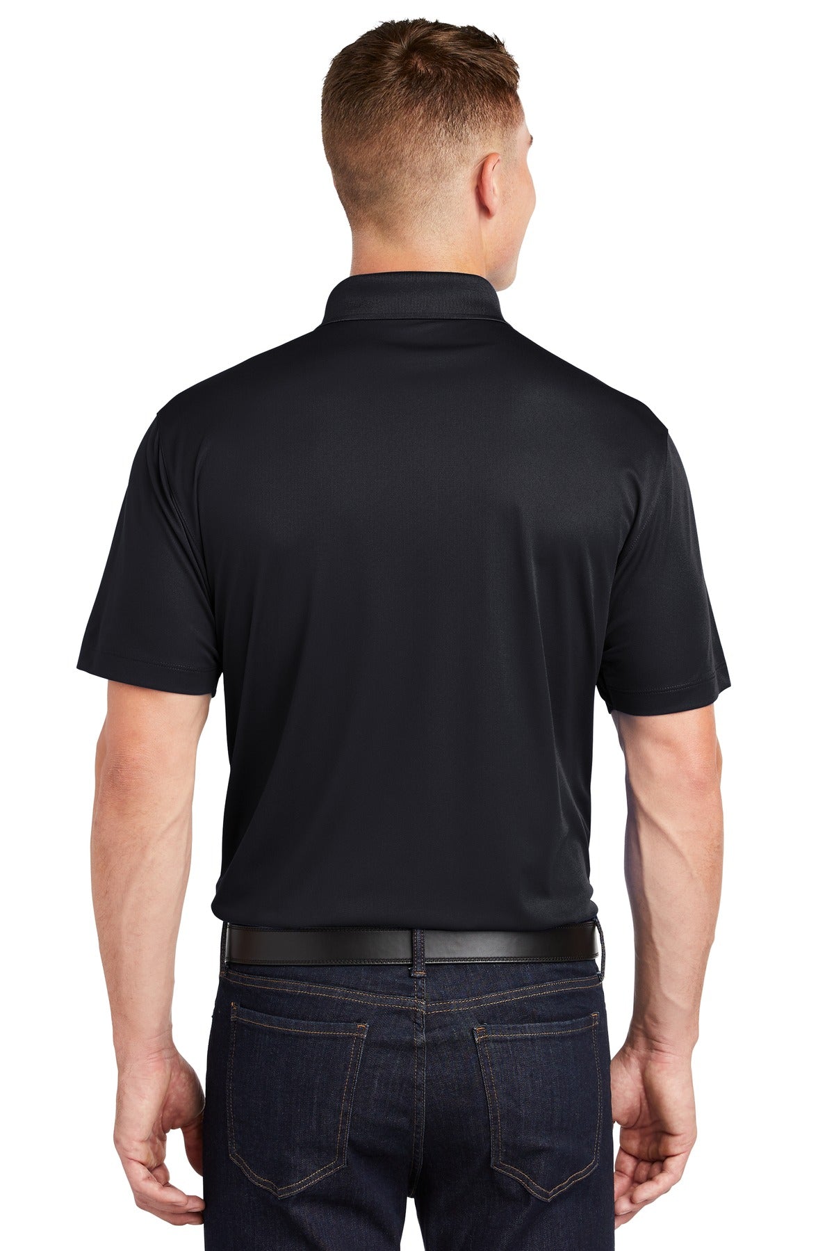 Black Sport-Tek Tall Micropique Sport-Wick Polo. TST650