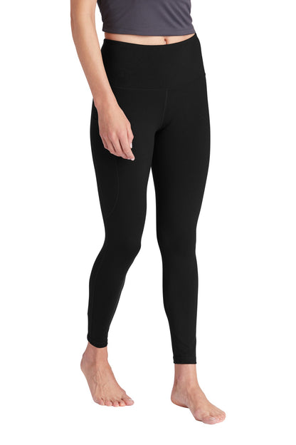 Black Sport-Tek Women's High Rise 7/8 Legging LPST891