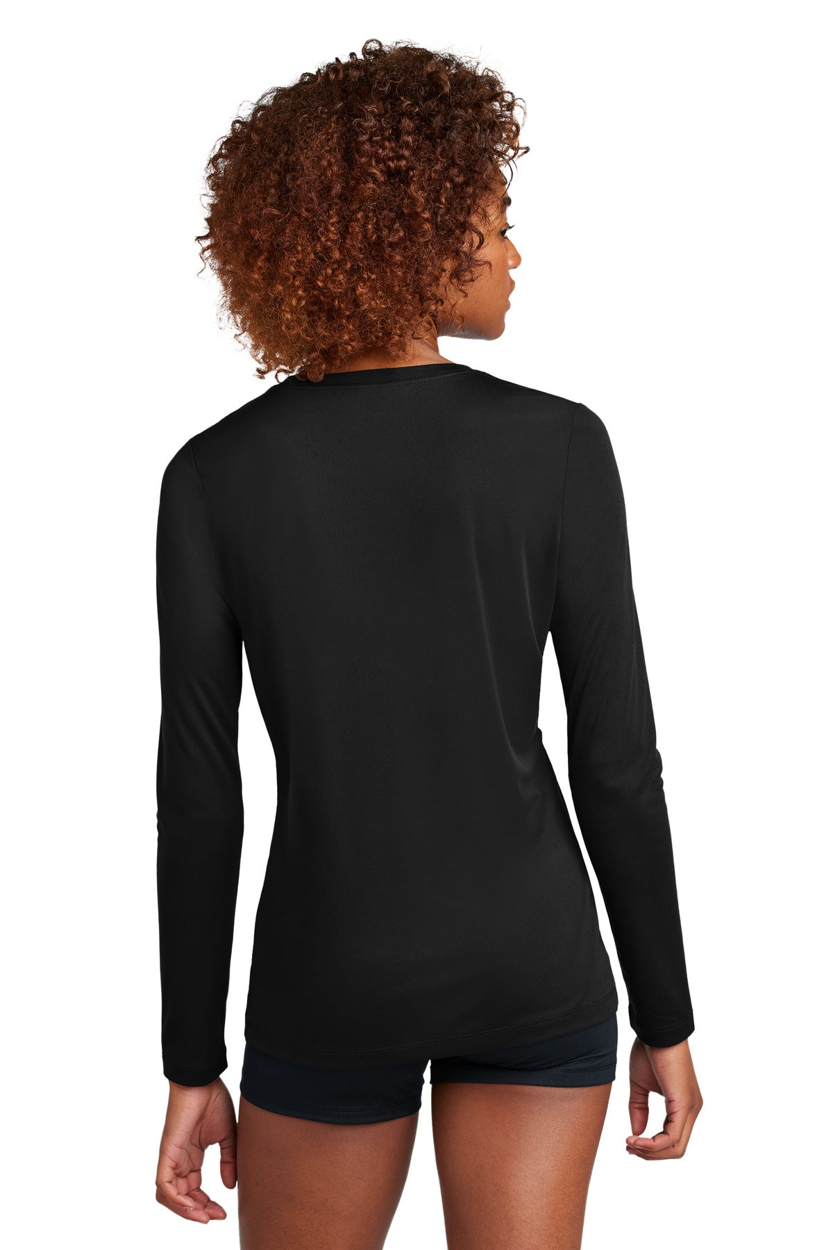 Black Sport-Tek Women's Posi-UV Pro Long Sleeve LST420LS