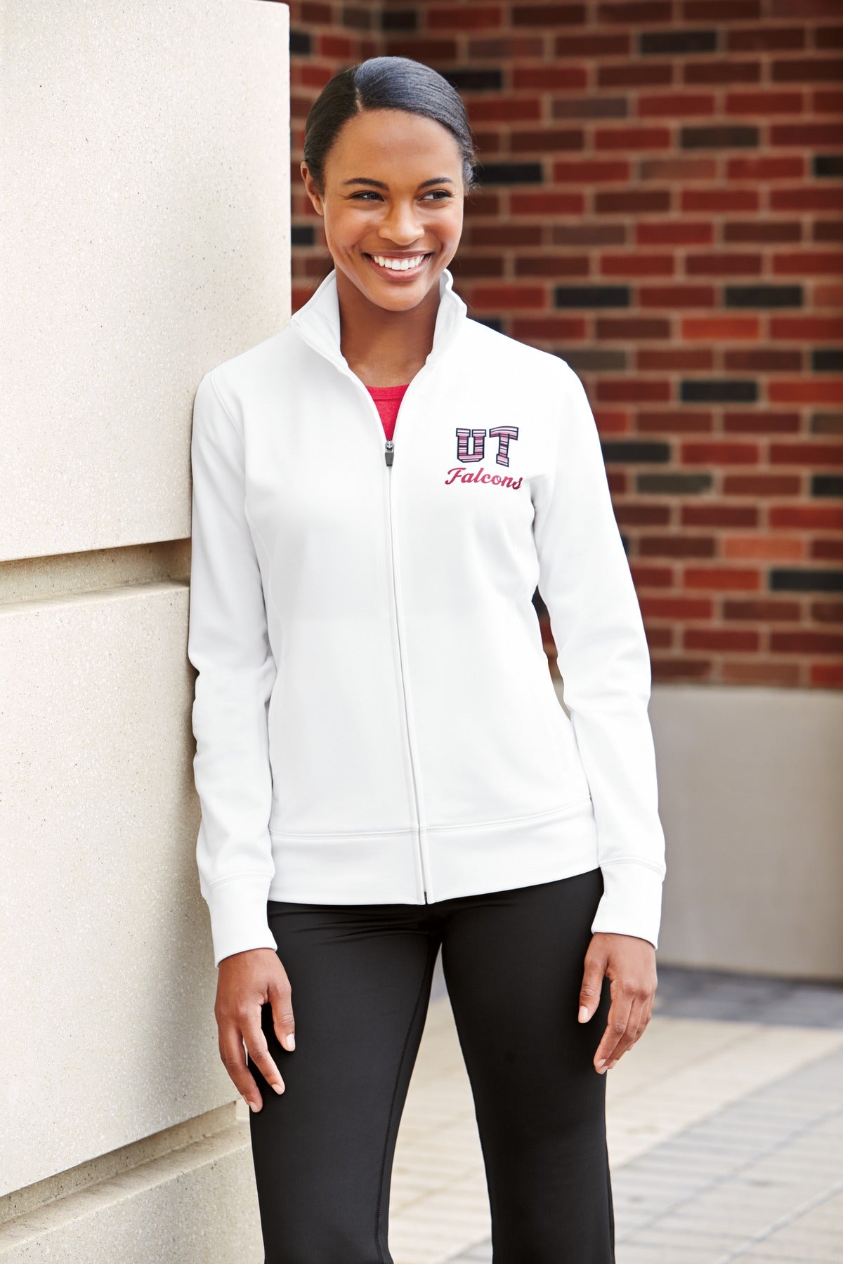 Black Sport-Tek Women's Sport-Wick Fleece Full-Zip Jacket. LST241