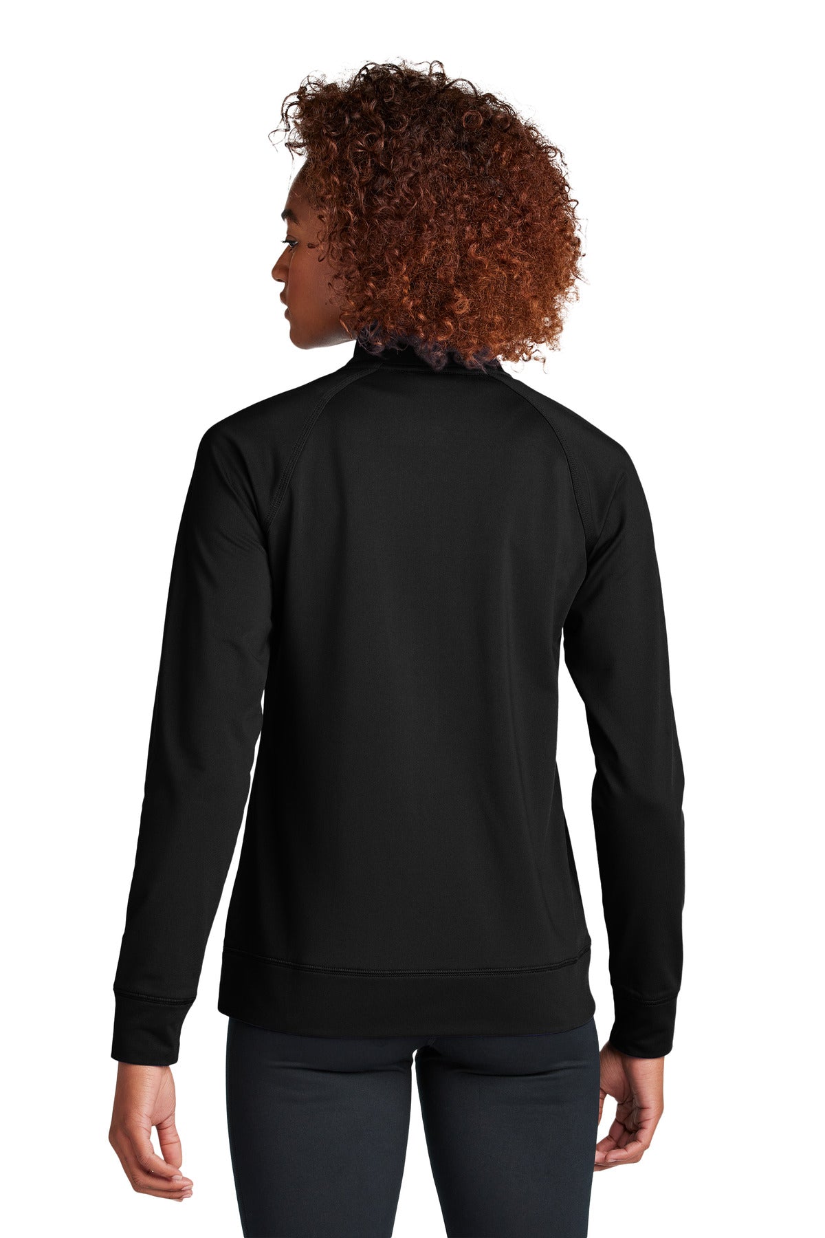 Black Sport-Tek Women's Sport-Wick Stretch Full-Zip Cadet Jacket LST857