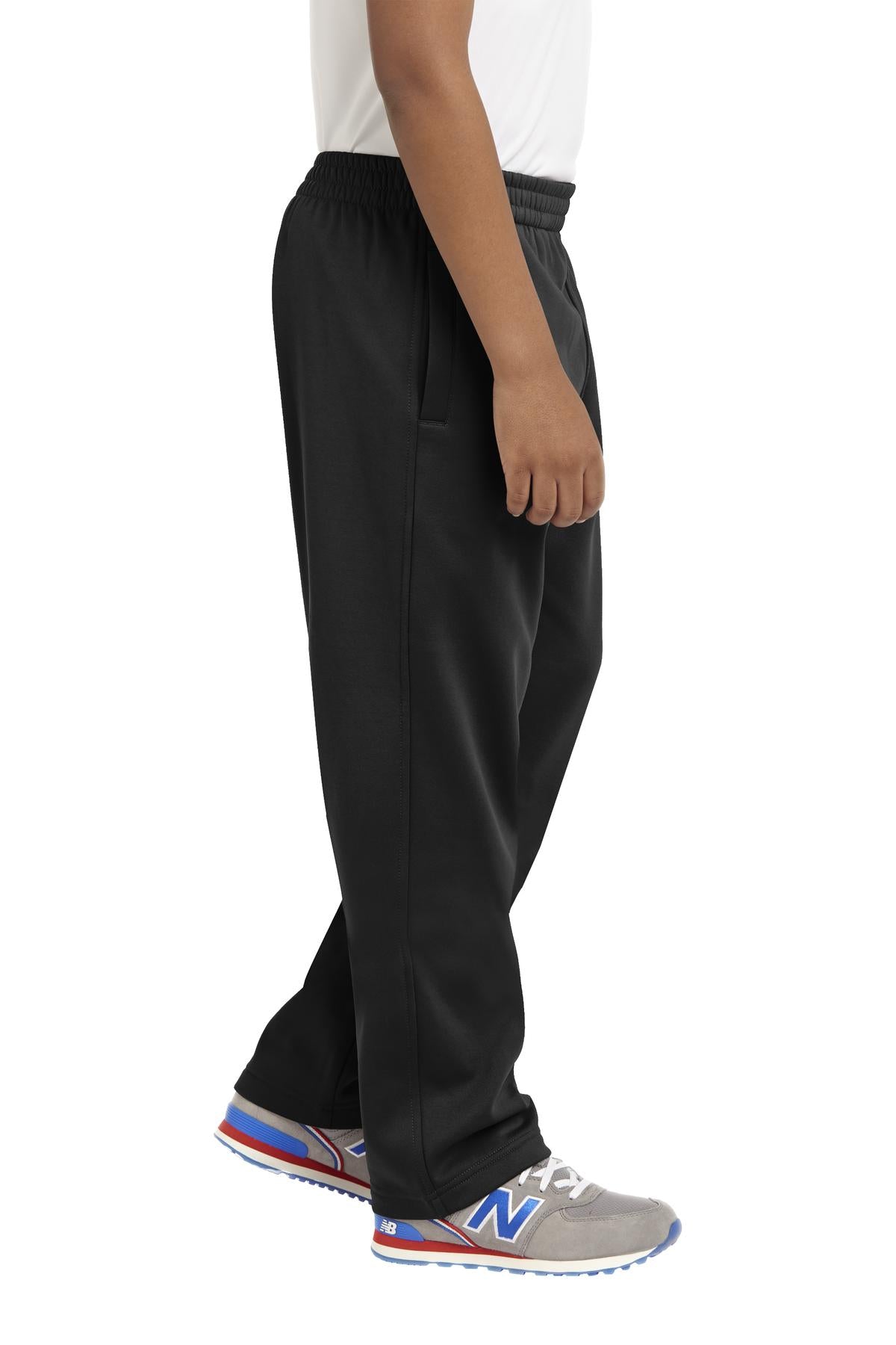 Black Sport-Tek Youth Sport-Wick Fleece Pant. YST237