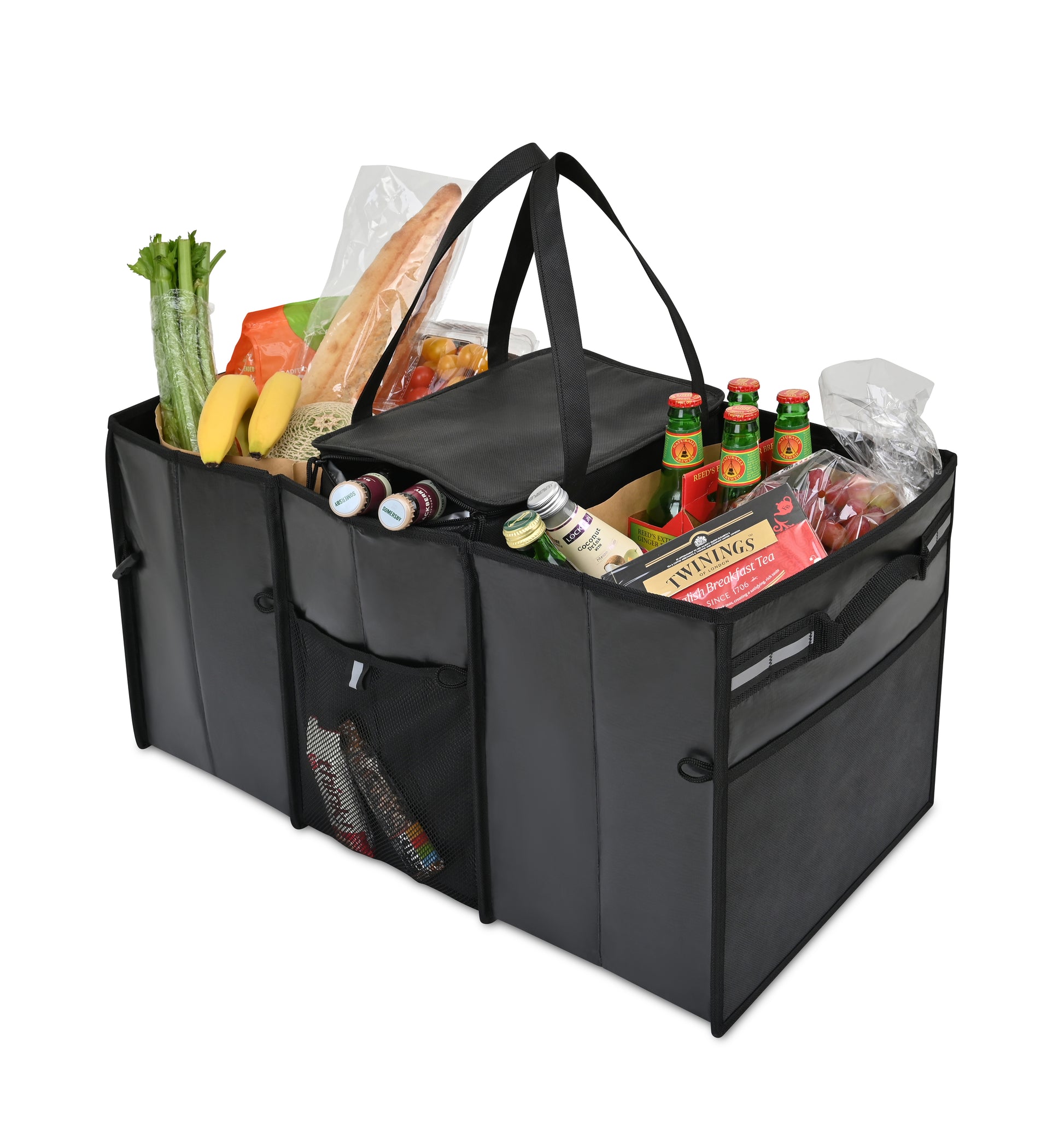 Black Structure Cargo Organizer with Cooler plain