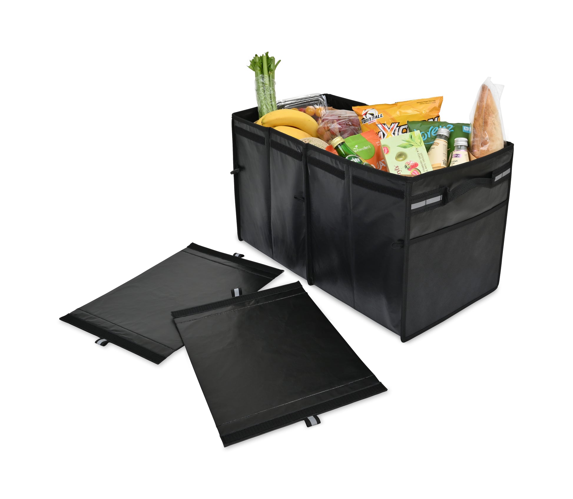 Black Structure Cargo Organizer with Lid plain