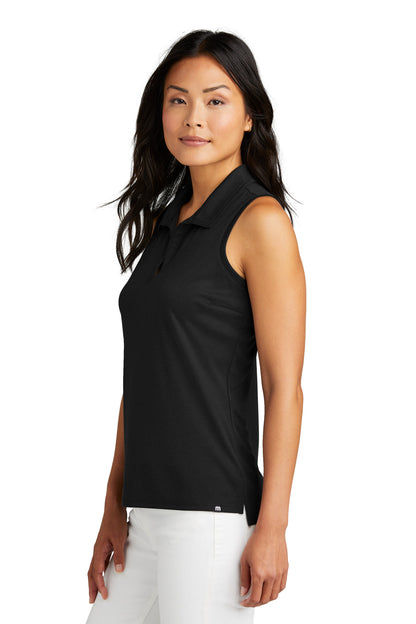 Black TravisMathew Women's Coto Performance Sleeveless Polo TM1WX001