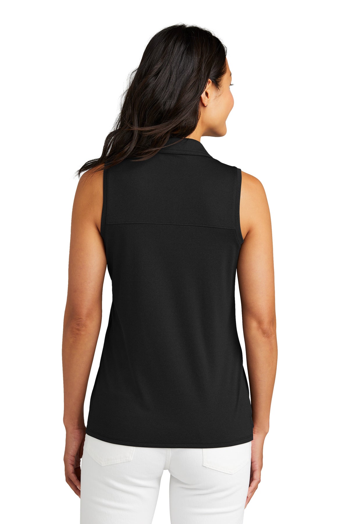 Black TravisMathew Women's Coto Performance Sleeveless Polo TM1WX001
